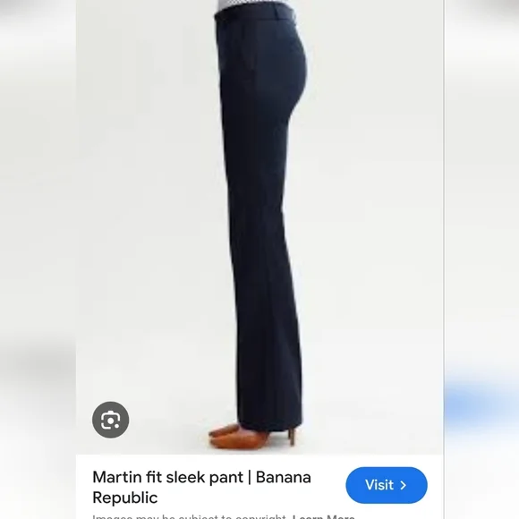 Banana Republic Martin Fit Navy Straight Leg Pants - Picture 3 of 13